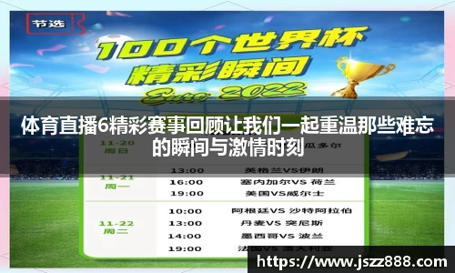 体育直播6精彩赛事回顾让我们一起重温那些难忘的瞬间与激情时刻